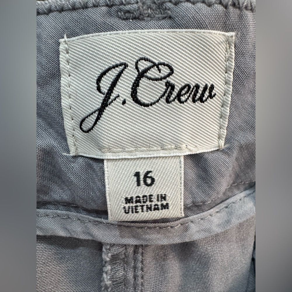 Gray J. Crew 4” Inseam Cotton Shorts Size 16 EUC - Picture 5 of 5